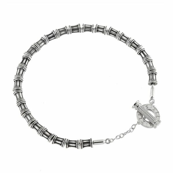 Bracciale Colonna T-bar Donna Argento Invecchiato