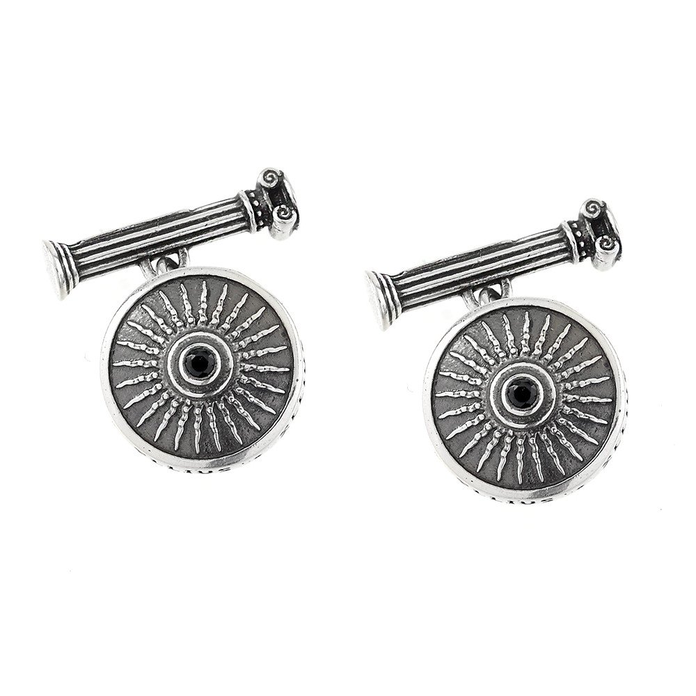 Cufflinks Ancient Rome with Black Stones
