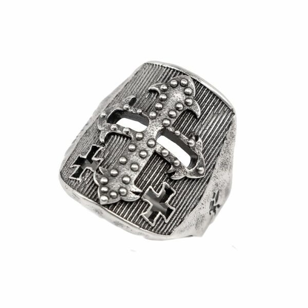 Anello con elmo di Cavaliere Medievale