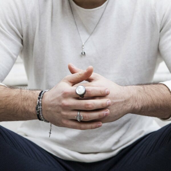 Photo Worn Circular Gem Ring