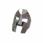 Helmet Gladiator Ring with Zirconia Brown
