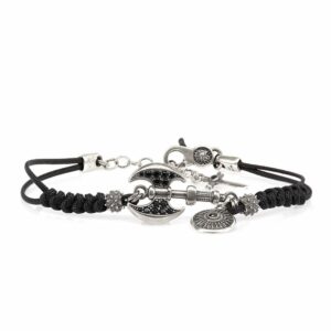Bracciale Cordino Nero Ascia