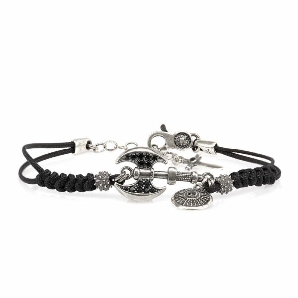 Bracciale Cordino Nero Ascia