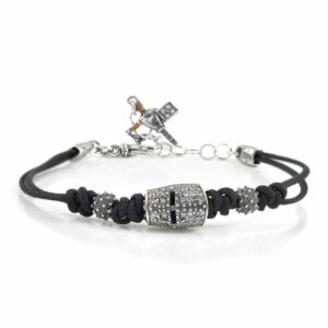 Bracciale Elmo Giostratore Pietre Bianche