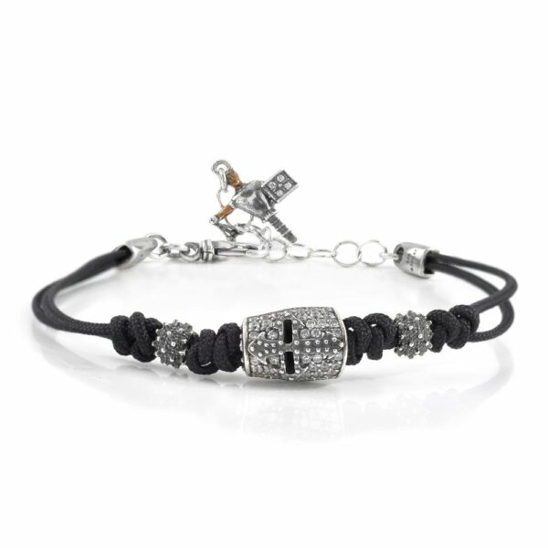Bracciale Elmo Giostratore Pietre Bianche