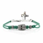 Bracciale Elmo Giostratore Pietre Bianche