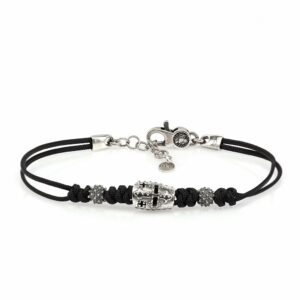 Bracciale Elmo Giostratore Cordino Nero