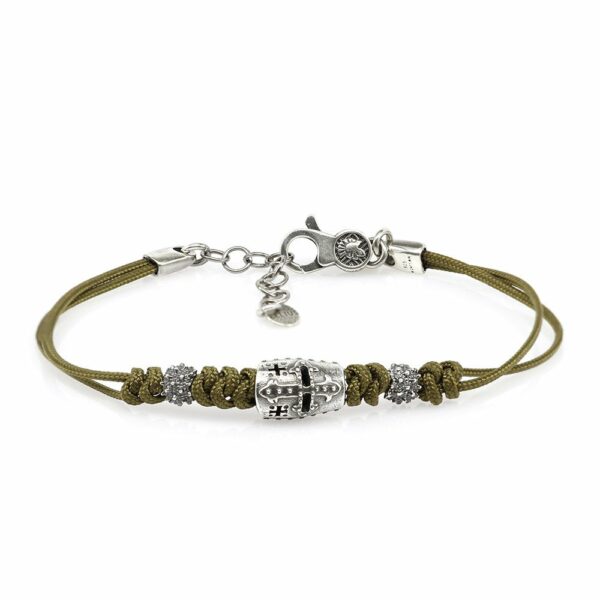 Knight Helmet Bracelet Green Lanyard