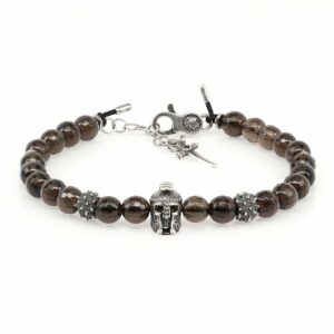 Bracciale Elmo Gladiatore Pietre Fume