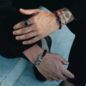 Indossato Bracciale Elmo Gladiatore