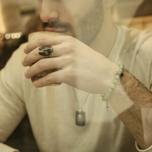 Indossato Bracciale Gladiatore Avventurina