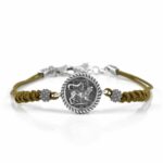 Bracciale Uomo Chimera Argento Cordino Verde