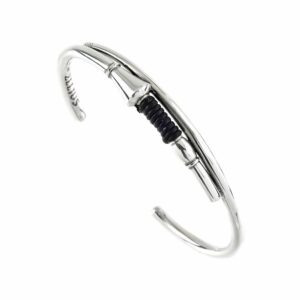 Bracciale Lancia Da Giostra Pelle Nera