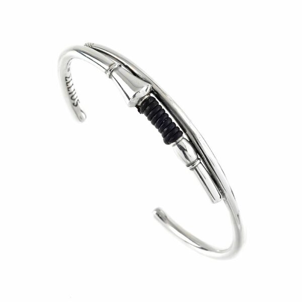 Bracciale Lancia Da Giostra Pelle Nera