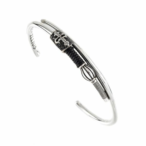 Bracciale Lancia D'oro Pietre Nere