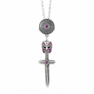 Collana Armatura Gladiatrice Donna Pietre Ruby