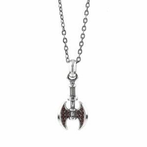 Collana Ascia Pietre Brown