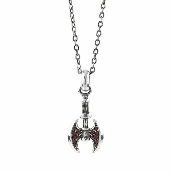 Collana Ascia Pietre Brown