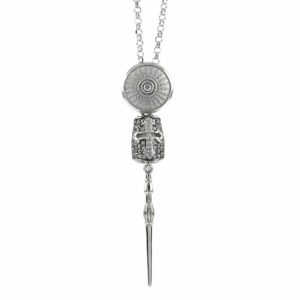 Collana Cavaliere Donna Elmo Pietre Bianche