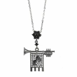 Collana Chiarina Rutenio Pietre Nere