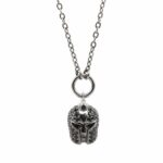 Collana Elmo Gladiatore Pietre Nere