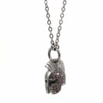 Collana Elmo Gladiatore Pietre Brown Dettaglio