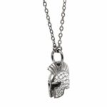 Collana Elmo Gladiatore Pietre Bianche Dettaglio