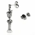 Asymmetrcal Unguentary Earrings Back