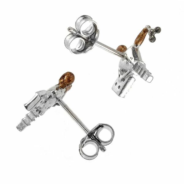 Moor of the Joust Earrings in Rhodium Back