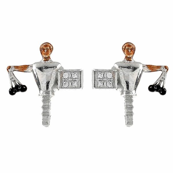 Moor of the Joust Earrings in Rhodium