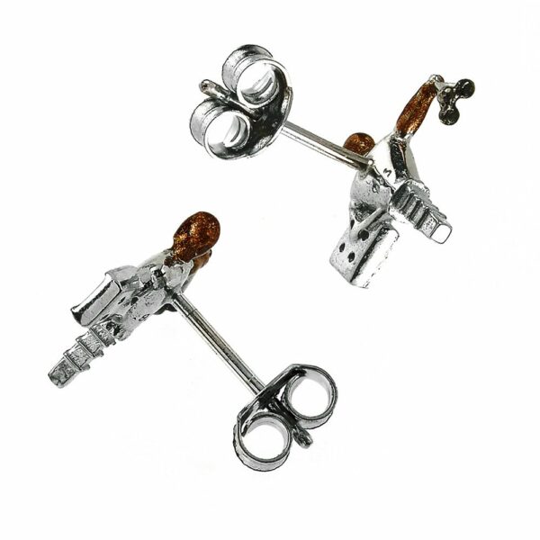 Moor of the Joust Earrings in Aged Silver Back