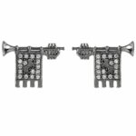 Clarions of Musicians Lobe Earringss in Black Rhodium