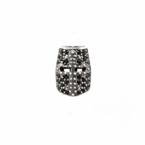 Orecchini Elmo Cavaliere Argento Uomo Black