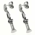 Symmetrical Lyre Earrings Back