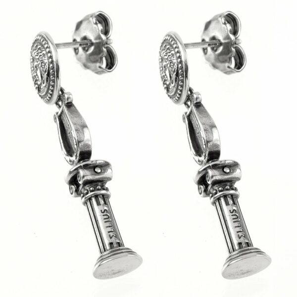 Symmetrical Lyre Earrings Back