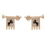Clarions of Musicians Lobe Earrings in Rose
