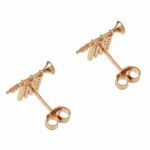 Clarions of Musicians Lobe Earrings in Rose Back