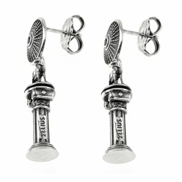 Symmetrical Roma Caput Mundi Earrings Back