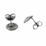 Orecchino Scudo Retro Argento Invecchiato