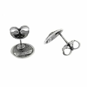 Orecchino Scudo Retro Argento Invecchiato