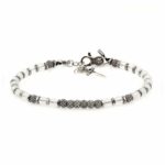 Bracciale Stella Mattino Argento Pietra Giada Bianca