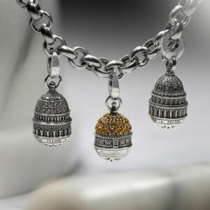 bracciale componibile rolo charm cupola roccia gerusalemme parigi e washington