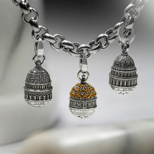 bracciale componibile rolo charm cupola roccia gerusalemme parigi e washington