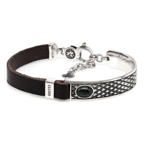 Bracciale Rigido Argento Pelle Serpente