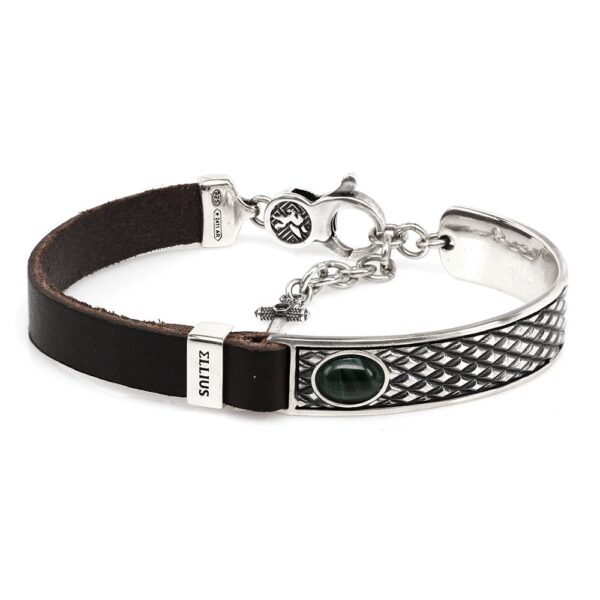Bracciale Rigido Argento Pelle Serpente