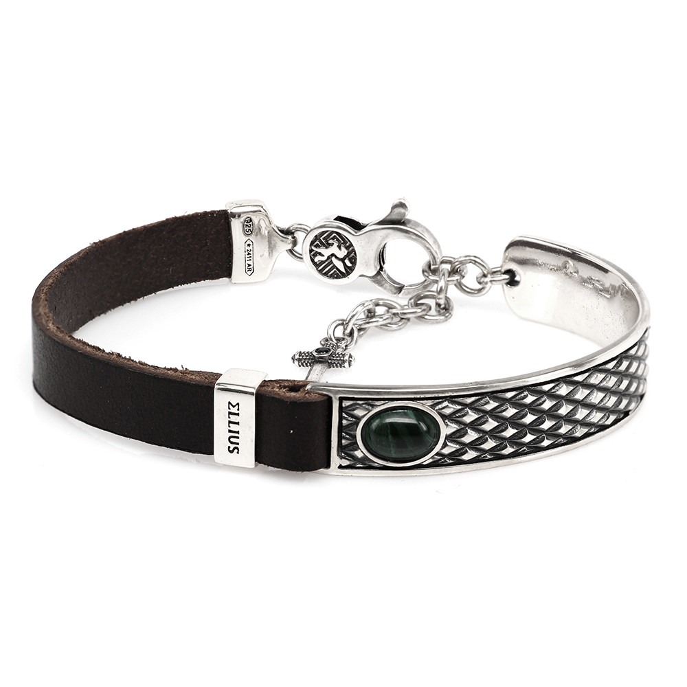 Bracciale Rigido Argento Pelle Serpente