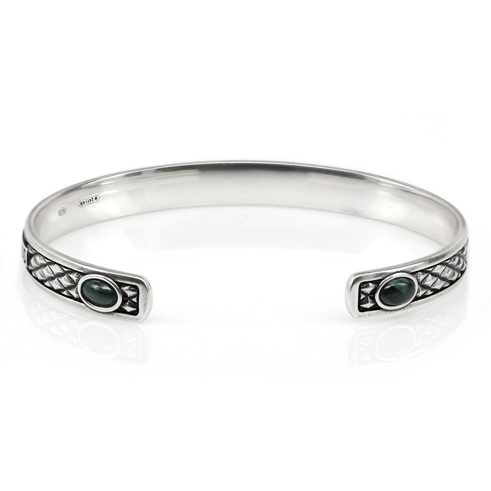 Bracciale Rigido Argento Serpente Minimal