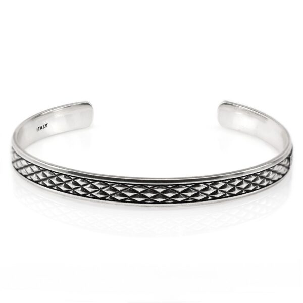 Bracciale Rigido Argento Serpente Retro Minimal