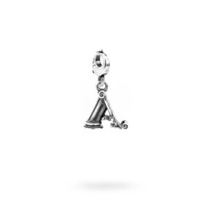 Charm Lettera A Moschettone Argento