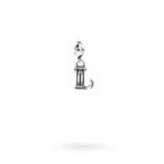 Charm Lettera L Moschettone Argento Invecchiato